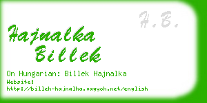 hajnalka billek business card